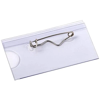 Abbildung von OPUS 2 Namensschilder 60x40 mm mit Nadel, 24 Stück, farblos, 121262