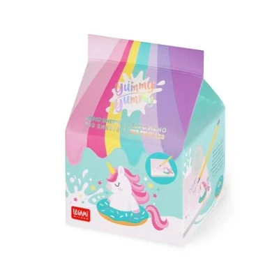Abbildung von Legami Yummy Memoblock, Notizblock mit 250 abnehmbaren Blättern, FSC zertifiziertem Papier, Größe 7 x 10 cm, Memo Pad rosa Einhorn