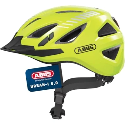 Abbildung von ABUS 86868 Fahrradhelm, Gelb (Signal Yellow), L (56 61 cm​)