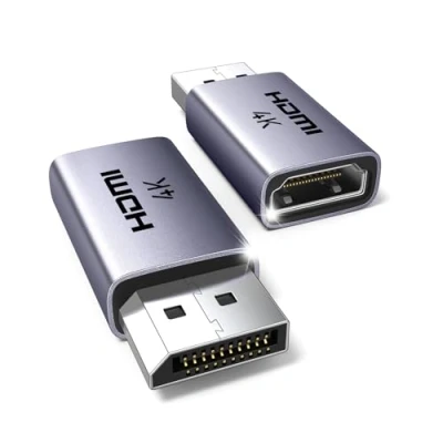 Abbildung von UGREEN 4K Displayport auf HDMI Adapter 2 Stücke, Unidirektional DP 4K@30Hz/2K@60Hz/1080P@120Hz, Kompatibel mit HP, Dell, Projector, Monitor, AMD, GPU, NVIDIA