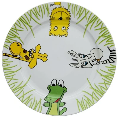 Abbildung von WMF Safari Kindergeschirr Kinderteller 19 cm, Porzellan, spülmaschinengeeignet, farb und lebensmittelecht