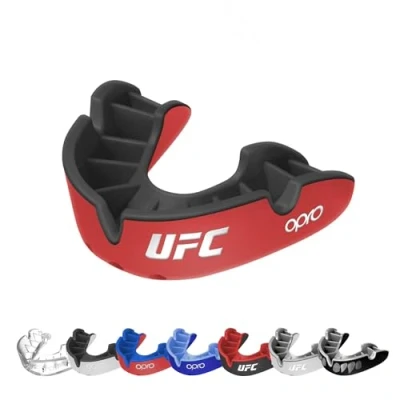 Abbildung von OPRO Mundschutz Silber Level Zahnschutz für Boxen, Kampfsport, MMA, Erwachsene &amp; Kinder Selbstanpassende Schiene Hockey, Kickboxen, Rugby Essenzielle Passform Mit zahnärztlicher Garantie