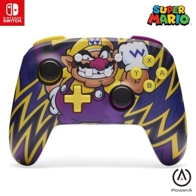 Abbildung von Verbesserter Kabelloser PowerA Controller für Nintendo Switch Mario, Wario, Lite, Gamepad, Spiele Controller, Bluetooth Aufladbar, Offiziell Lizenziert