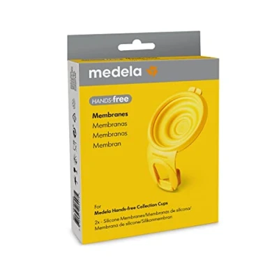 Abbildung von Medela Hands free Membranen, 2 x Silikonmembranen, Zubehör für MedelaHands Milchpumpe, Auffangschalen