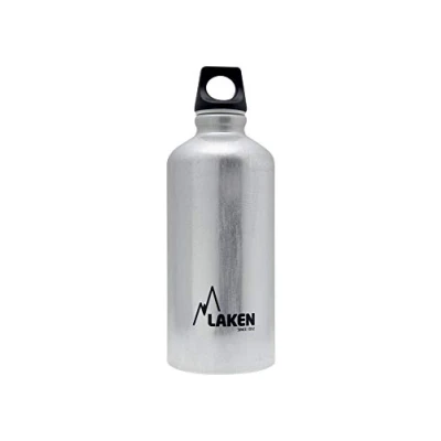 Abbildung von Laken Futura Alu Trinkflasche Schmale Öffnung Schraubdeckel mit Schlaufe 0,6L, Silber