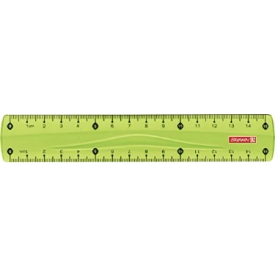 Abbildung von Brunnen 104971552 Lineal (für Schule und Büro Colour code, 15 cm, mit Griffmulde, für Links Rechthänder) grün / kiwi