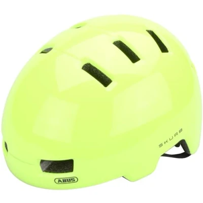 Abbildung von ABUS Stadthelm Skurb Robuster Fahrradhelm für den Alltag, beim Skaten, BMX Fahren oder Longboarden Gelb, Größe M