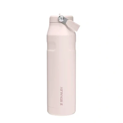 Abbildung von Stanley Flip Straw 2.0 Trinkflasche mit Strohhalm 1.06L Thermobecher Kühlt 17 Stunden 4 Tage Eisgekühlt BPA frei Auslaufsicher Für Getränkehalter Spülmaschinenfest Rose Quartz