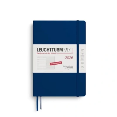 Abbildung von LEUCHTTURM1917 372480 Wochenkalender &amp; Notizbuch Medium (A5) 2026, 12 Monate, Marine, Deutsch