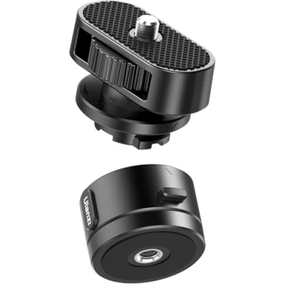 Abbildung von ULANZI Go Quick II auf 1/4&quot; Adapter Gewinde Basis + Schraube Release Abdeckung, Kompatibel mit Selfie Stick/Tripod/Monopod/Kompaktkamera/Handy/Videolicht