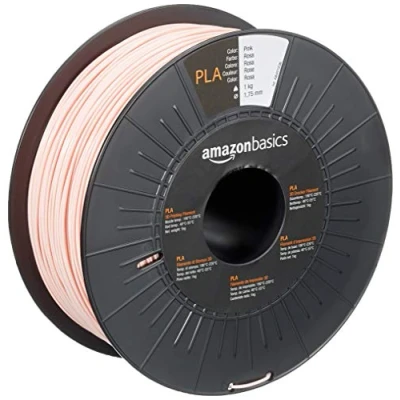 Abbildung von Amazon Basics 3D Drucker Filament aus PLA Kunststoff, 1.75 mm, Rosa, 1 kg Spule