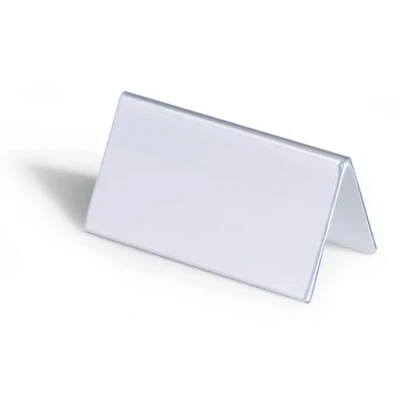 Abbildung von Durable Tischnamensschild 52/104 x 100 mm, transparent mit weißer Papiereinlage, 25 Stück, 805119