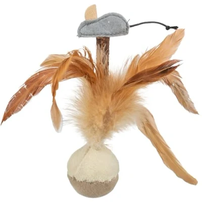 Abbildung von Trixie 45730 Steh auf Federball mit Maus, Plüsch, 15 cm