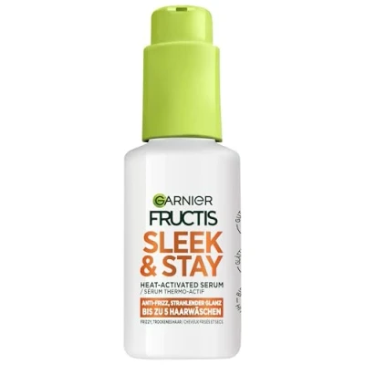Abbildung von Garnier Fructis Sleek &amp; Stay Heat Activated Serum mit Alpha Silanen für trockenes und zu Frizz neigendes Haar, 50 ml