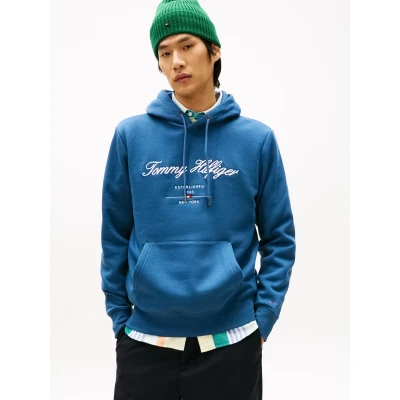 Abbildung von Tommy Hilfiger Script Logo Kapuzenpullover Herren