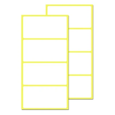 Abbildung von 200 Stück, 100 x 50 mm, Aufkleber Etiketten Selbstklebend Klebeetiketten zum Beschriften Weiß