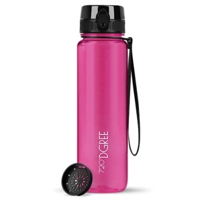Abbildung von 720DGREE Trinkflasche 1l “uberBottle“ crystalClear +Sieb BPA Frei Wasserflasche für Sport, Gym, Fitness, Fahrrad, Outdoor, Uni Sportflasche aus Tritan Leicht, Stoßfest, Wiederverwendbar