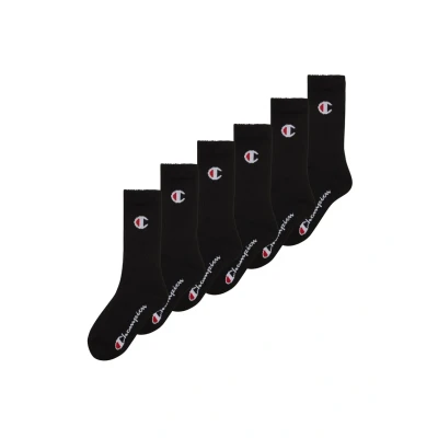 Abbildung von Champion CREW Unisex 6 PACK Sportsocken für Kinder, Größe: 27 30, Black