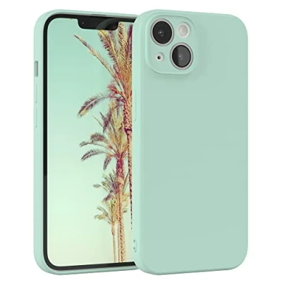 Abbildung von EAZY Case Silikonhülle für iPhone 14 Hülle Silikon Grün weich stoßfeste Handyhülle Schutzhülle mit Kameraschutz Dünn Premium Schutz Cover TPU Phone Bumper in Mint