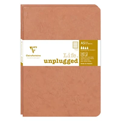 Abbildung von Clairefontaine 733176C Age Bag DUO Set aus 2 Notizheften 14,8x21cm , geheftet, 48 Blatt 90g, liniert Braun, 1