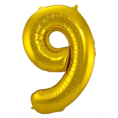 Abbildung von Folat 631891 Folienballon Zahl 9 gold ca. 86 cm