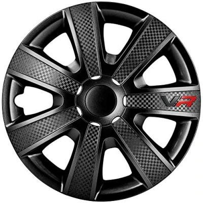 Abbildung von AUTO STYLE Satz Radzierblenden VR 15 Zoll Schwarz/Karbon Look/Logo