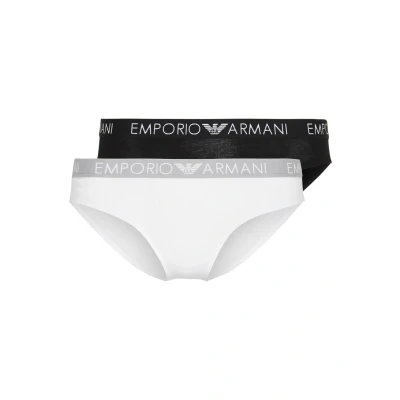 Abbildung von Emporio Armani Brief 2 PACK Slip, Damen, Größe: Large, Bianco