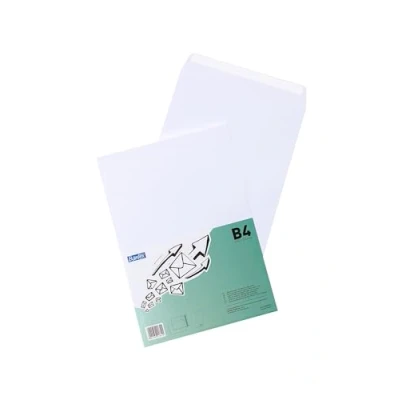 Abbildung von Bantex Briefumschläge DIN B4 (35,3 x 25 cm) / Umschläge mit Abziehstreifen, Stück in Folienpackung (Weiß)