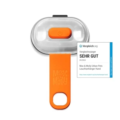 Abbildung von Max Molly LED Sicherheitslicht für Leine, Geschirr, Halsband, Orange, sehr hell