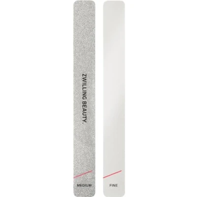 Abbildung von ZWILLING Sandblatt Nagelfeilen (Grob und Feinkörnigen Feilenfläche, Schonende Nagelpflege, Nagelstudioqualität), Premium, 2 Stück, Weiß, 160 mm