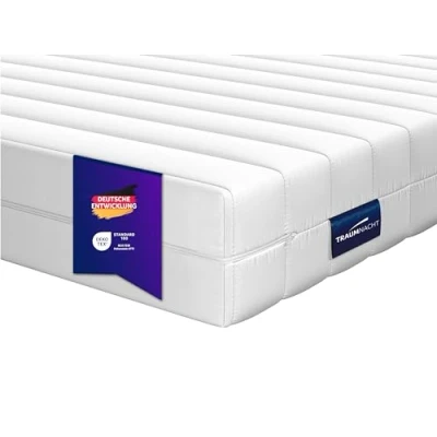 Abbildung von Traumnacht Basic 2 in 1 Duo orthopädische 7 Zonen Kaltschaummatratze, Härtegrad und 3, Öko Tex zertifiziert 90 x 200 cm, Höhe 12 produziert nach deutschem Qualitätsstandard