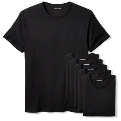 Abbildung von Amazon Essentials Herren Unterhemd mit Rundhalsausschnitt, 6er Pack, Schwarz, S