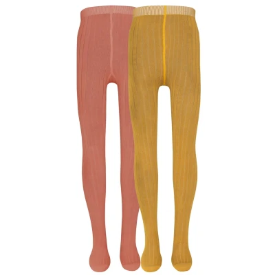 Abbildung von Ewers 2 PACK Strumpfhose für Kinder, Größe: 92 98, Kupfer/honig