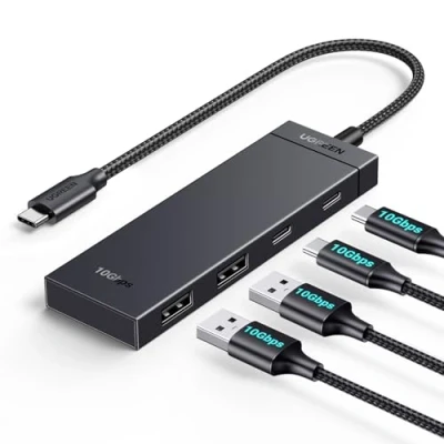 Abbildung von UGREEN USB C Hub 10 Gbps, Adapter mit 2*USB 3.2 und Ports, Hochgeschwindigkeits Multiport Splitter für iPhone 16 Serie, Galaxy S24, MacBook Pro, iMac, iPad Chromebook mehr