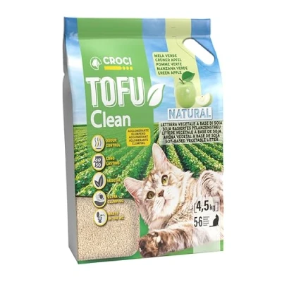 Abbildung von Croci Tofu Clean Katzenstreu mit grünem Duft, biologisch abbaubar, 100% pflanzlich, langanhaltend, geruchshemmend
