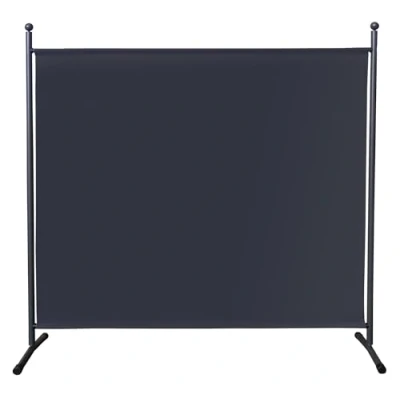 Abbildung von QUICK STAR Paravent 180 x 178 cm Stoff Raumteiler Groß Garten Stellwand Trennwand Balkon Sichtschutz Grau