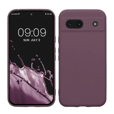 Abbildung von kwmobile Handyhülle kompatibel mit Google Pixel 8a Hülle Handy Case aus weichem Silikon in Helle Iris