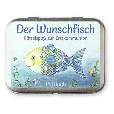 Abbildung von Der Wunschfisch: Rätselspaß Zur Erstkommunion Metallbox: Kartenset und spiel mit 25 Quizfragen Geschenk Kommunion für Kinder ab 8 Jahren (Der Wunschfisch Erstkommunion)