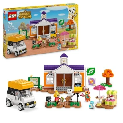 Abbildung von LEGO Animal Crossing K.K. spielt auf dem Festplatz, Bauspielzeug mit Café und Auto aus den Videospielen, Spielset für Mädchen Jungen ab 7 Jahren, Geschenk Kinder 77052