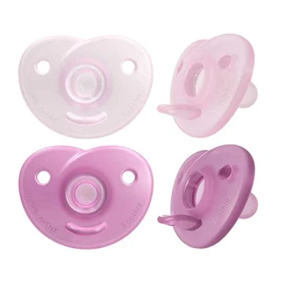 Abbildung von Philips Avent Soothie BPA freier Schnuller für Babys von 0 bis 6 Monaten, rosa/hellrosa (Modell SCF099/22)