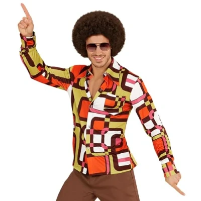 Abbildung von W WIDMANN MILANO Party Fashion 70er Jahre Hemd für Herren, Disco Fever, Retro Style, Outfit, Faschingskostüm