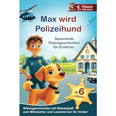 Abbildung von Max wird Polizeihund: Spannende Polizeigeschichten für Erstleser Silbengeschichten mit Rätselspaß zum Mitmachen und Lesenlernen 1. Klasse Silbenbuch Kinder ab 6 Jahren