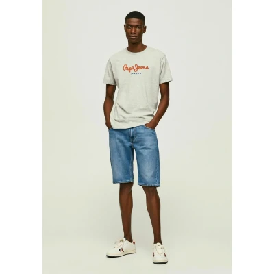 Abbildung von Pepe Jeans EGGO Tshirt print, Herren, Größe: Small, Light grey marl