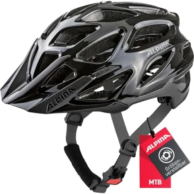 Abbildung von ALPINA MYTHOS 3.0 Leichter, Optimal Belüfteter &amp; Anpassbarer Fahrradhelm Mit Antibakteriellen Polstern Für Erwachsene, black anthracite, 59 64 cm