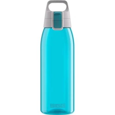 Abbildung von SIGG Tritan Trinkflasche Total Color ONE Aqua Für Kohlensäurehaltige Getränke Geeignet Spülmaschinenfest Auslaufsicher Leicht BPA frei Hellblau 1L