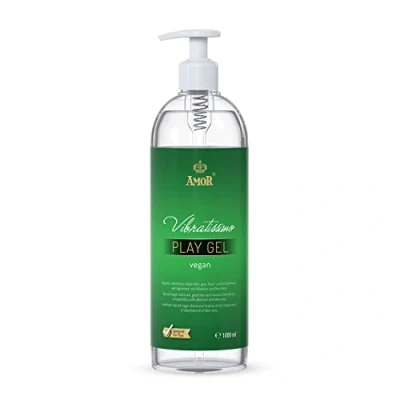 Abbildung von Vibratissimo Play Gel vegan 1000 ml I Gleitmittel ohne tierische Inhaltsstoffe Lubricant für Silikon Toys &amp; Latexkondome geeignet water based