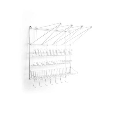 Abbildung von HENDI Wandregal für Spritzbeutel 50 x 36 56, 4x Einhängungen Beutel 31x Halterung Tüllen 7x Haken Spachtel Teigschneider 1x Regal, Edelstahl