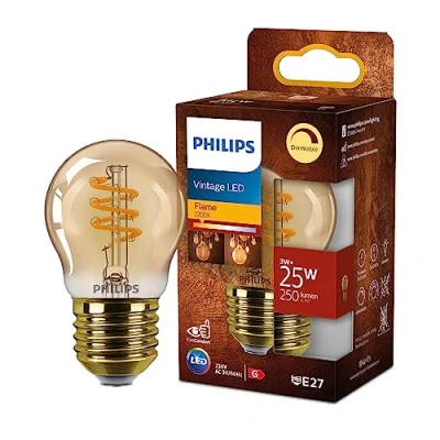 Abbildung von Philips LEDclassic E27 Lampe Gold, ersetzt 25W, warmweiß (2200 Kelvin), Dekolampe, dimmbar