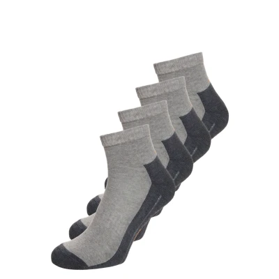 Abbildung von camano Sport Quarter BOX 4 PACK Sportsocken, Größe: 43 46, Grey