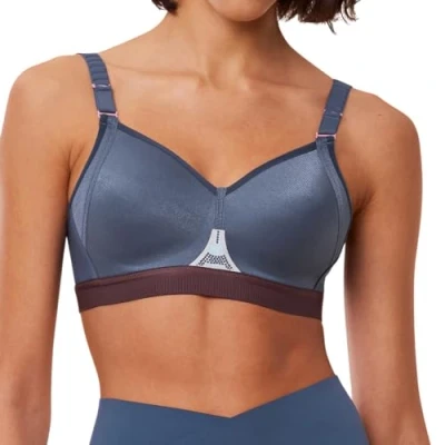 Abbildung von triaction by Triumph Gravity LITE Sportbh mit starker Stützkraft, Damen, Größe: 85A, Crown blue